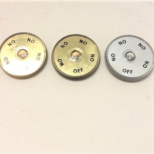 Vintage 1960s Dial Control Knobs - Gold & Silver Tone - Set of 3