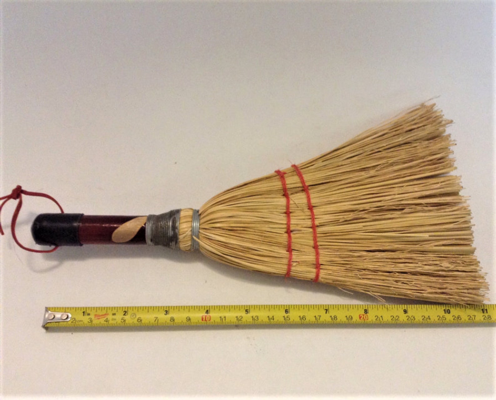 Vintage Straw Whisk Hand Broom Wire Wrap Wood Handle Farm Etsy