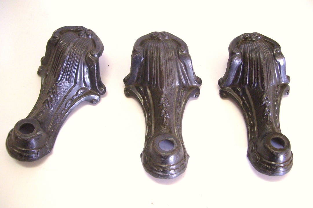3 Cast Iron Arms for Antique Wall Sconces Ornate Lamp Parts Etsy
