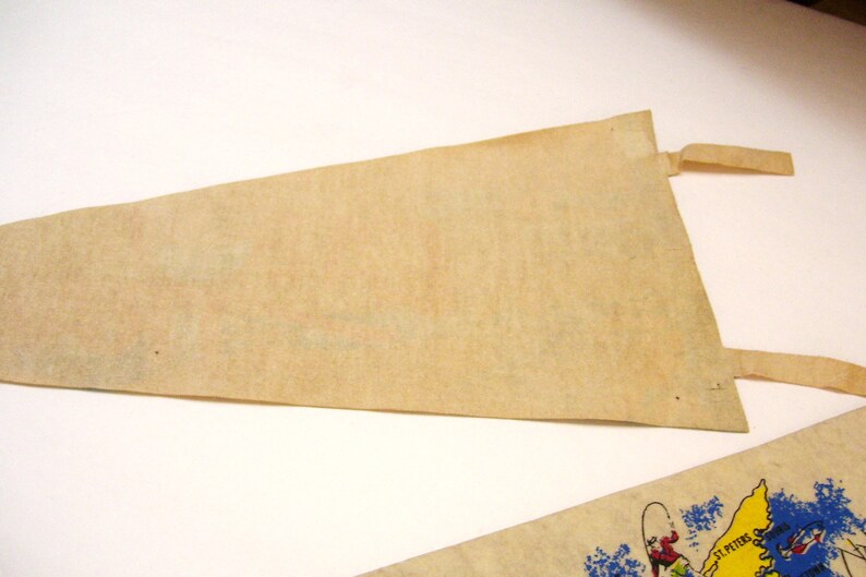 Hopewell Rock Port Aux Basques 1950s Lot of 5 Vintage Felt Pennants Eastern Canada Travel Souvenir Cabot Trail