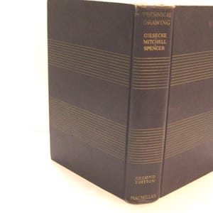 1942 Technical Drawing Vintage Textbook Architecture and Engineering  by Giesecke Mitchell and  Spencer