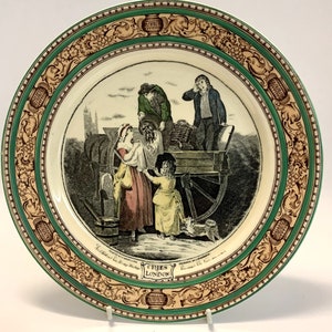 Cries of London Wall Plate: Adams &#39;Hastings Peas&#39; Decorator Plate (9 7/8&quot;)