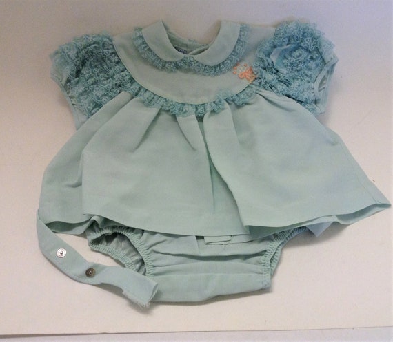 1960s Baby Dress w Bloomers 6 Months (Bloomers ar… - image 1