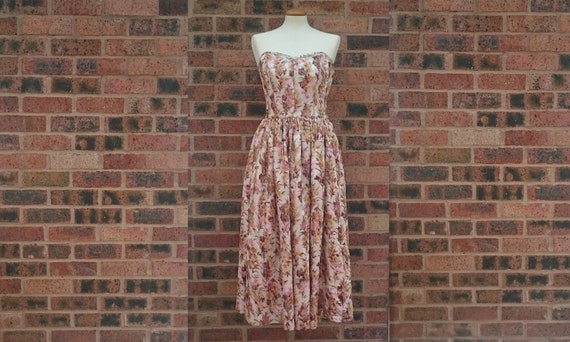 Vintage 50's Strapless Evening Dress XS