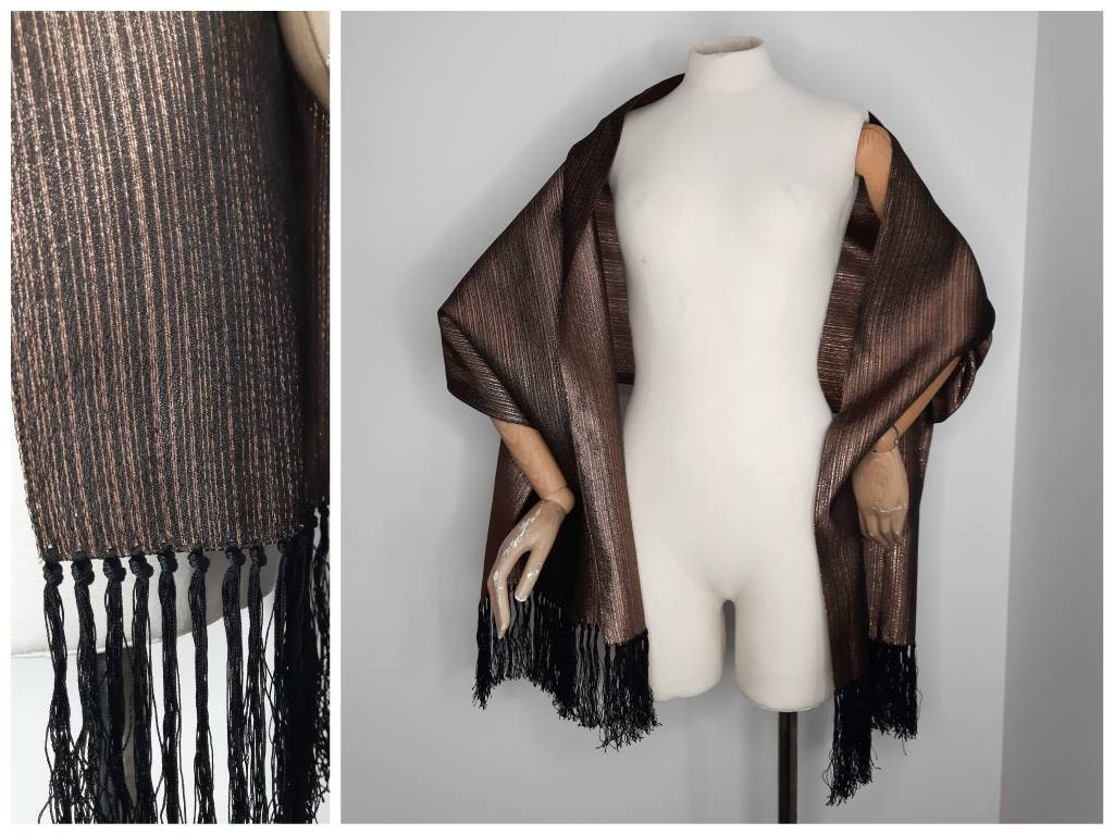 Black Evening Shawl - Etsy UK