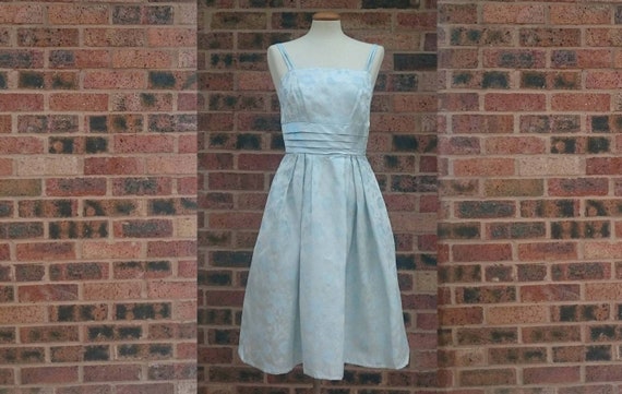 Vintage 50s Brocade Evening Prom Dress