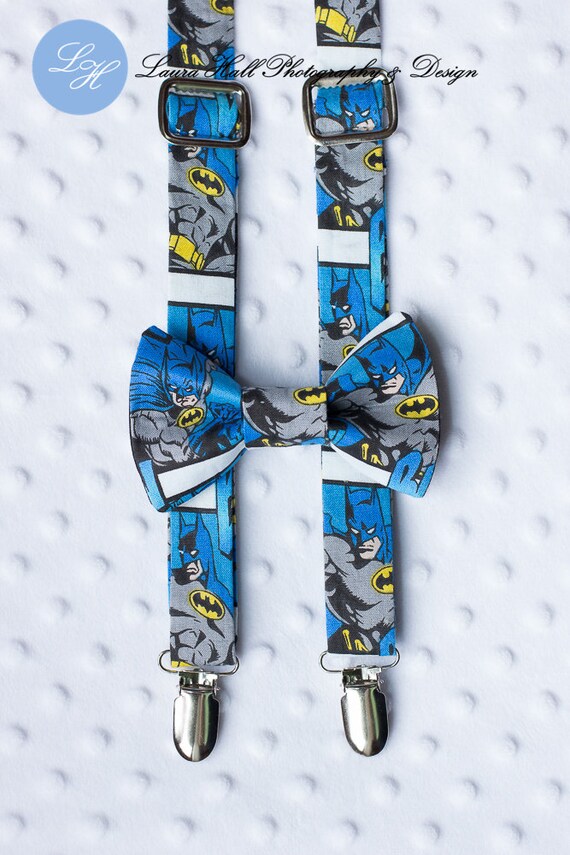 Bow Tie and SUSPENDERS Set Batman Inspired batman Bow Tie and - Etsy