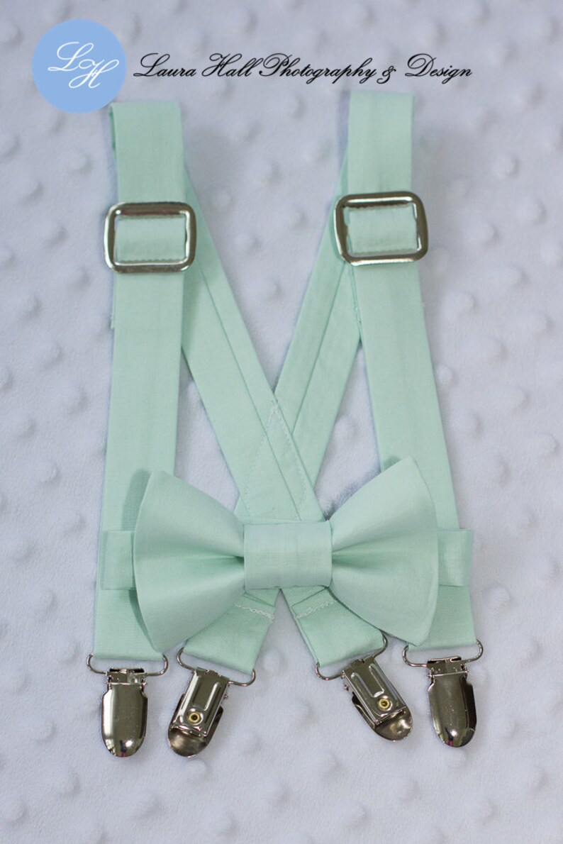 SUSPENDERS MINT solid mint Mint suspenders boys mint Etsy