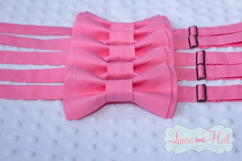 CORAL REEF bow tie watermelon pink tie CORAL bow tie newborn toddler boys bow tie Bow Tie mens coral bow tie Coral double bow bow tie