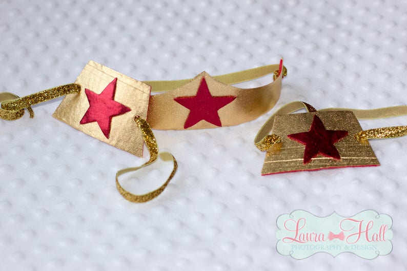 WONDER WOMAN TUTU set superhero tutu wonder woman costume wonder women crown and cuffs wonder woman girl tutu dress girl superhero