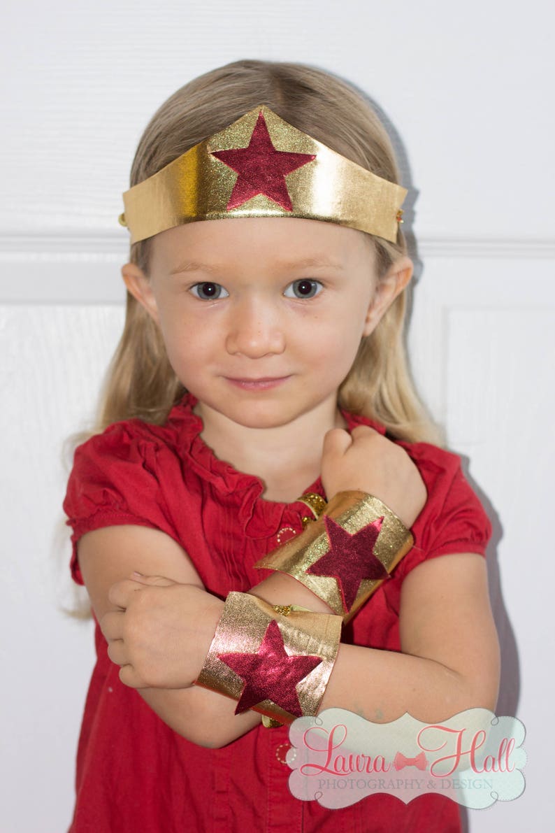 WONDER WOMAN TUTU set superhero tutu wonder woman costume wonder women crown and cuffs wonder woman girl tutu dress girl superhero