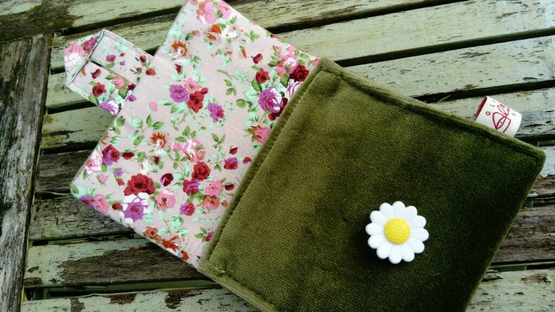 Velvet Fabric Coin Purse Gift for her Evening Purse Unique Gift Pretty Floral Lining Scottish One of Kind Party