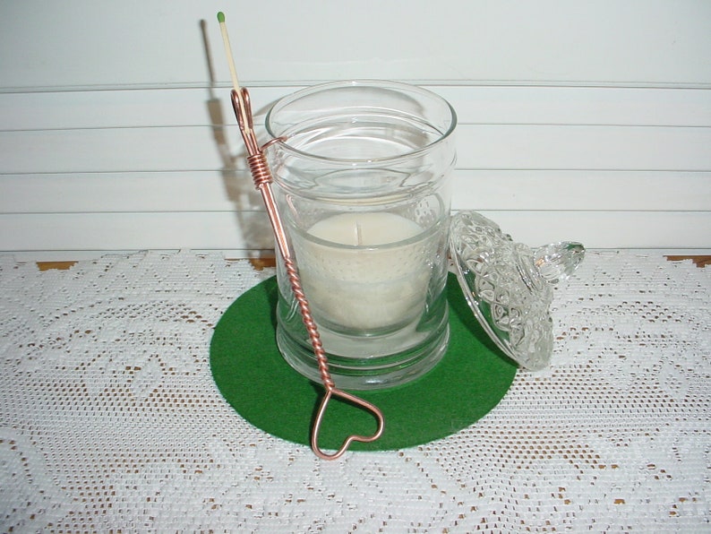 Copper Match Extender With Wick Dipper Hook Etsy