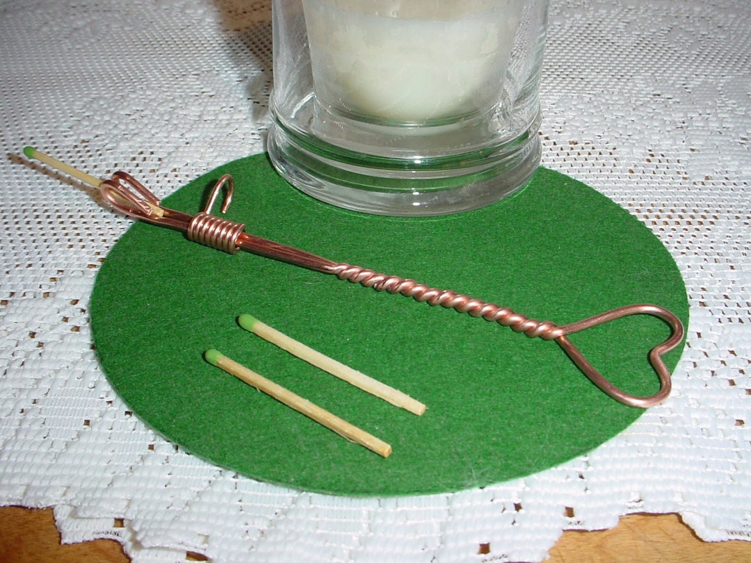 Copper Match Extender With Wick Dipper Hook Etsy