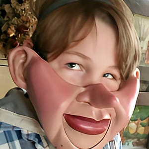 Pinocchio Professional ventriloquist  mask