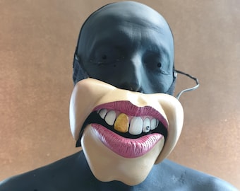 Butt Chin Professional ventriloquist  cable controlled mask