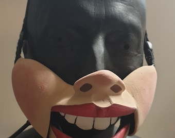 Female with Nose Professional ventriloquist  cable controlled mask