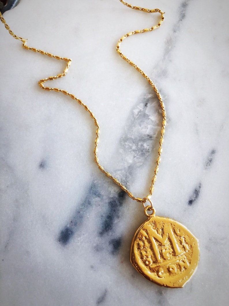 The Favorite M Coin Necklace