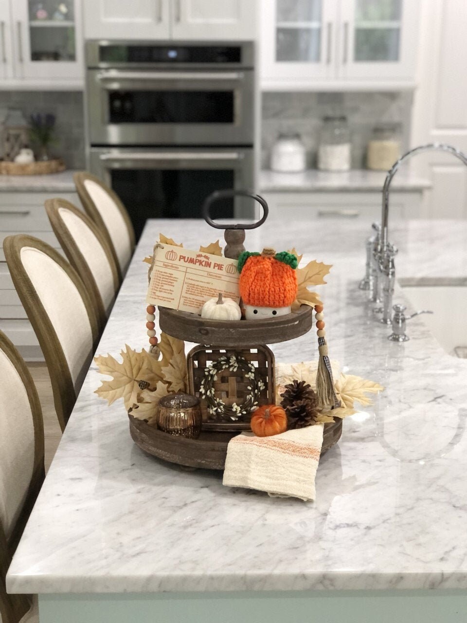 13 Items FALL Thanksgiving Tiered Tray Bundle Side 2 Wood Etsy