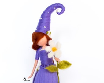 Spring Elf Doll  Mom Gift From Daughter - Needle Felt - Felted Fairy Doll - Mother's Day Gift from Daughter