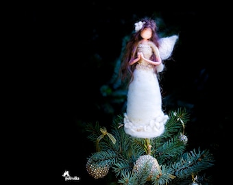 Angel tree topper, Christmas Angel figurine