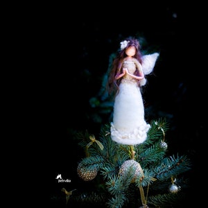Angel tree topper, Christmas Angel figurine