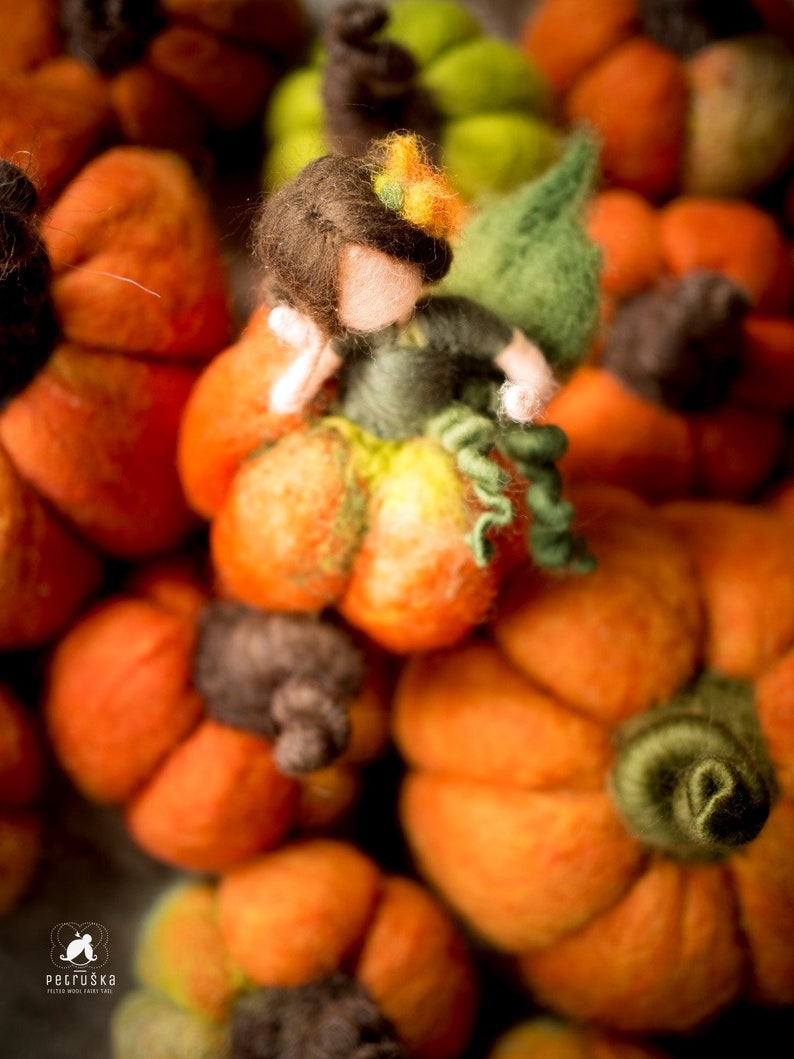 Wool Felt pumpkins, Fall decor, Autumn Decorations, DIFFERENT SETS image 10