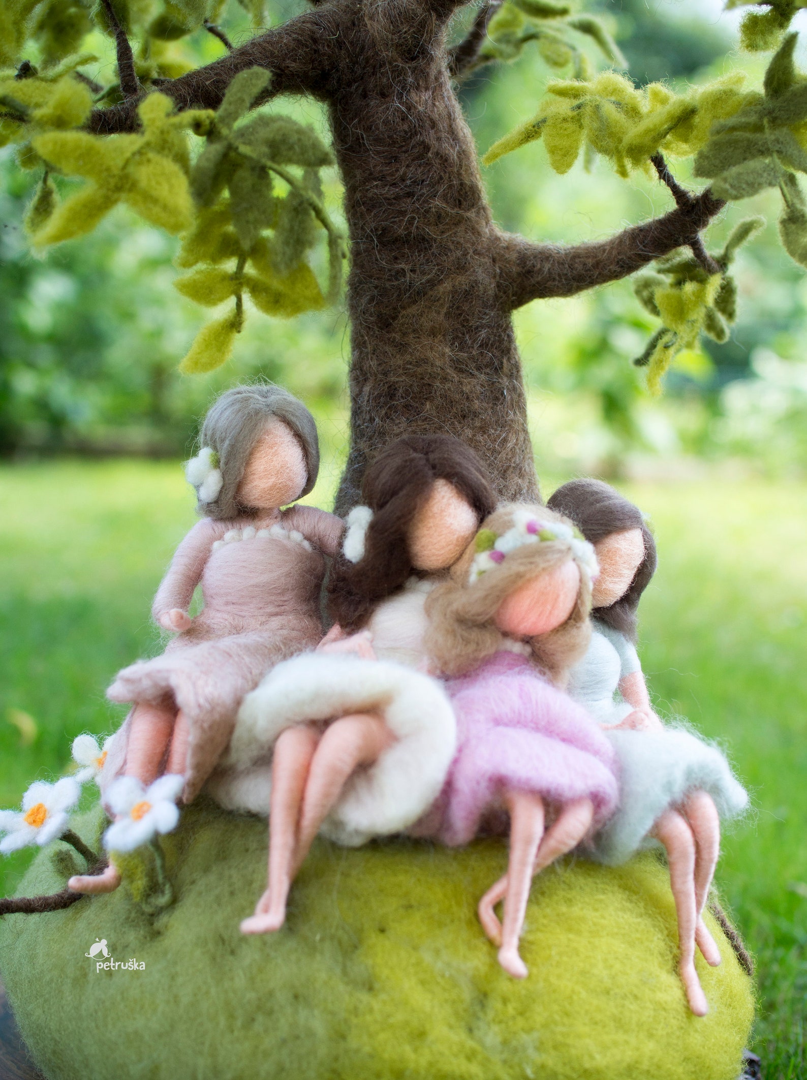 Felted Personalized Family Tree Sculpture Personalized Family Etsy