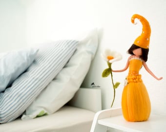 Felted Elf Doll, Thinking of you gift, Wool doll