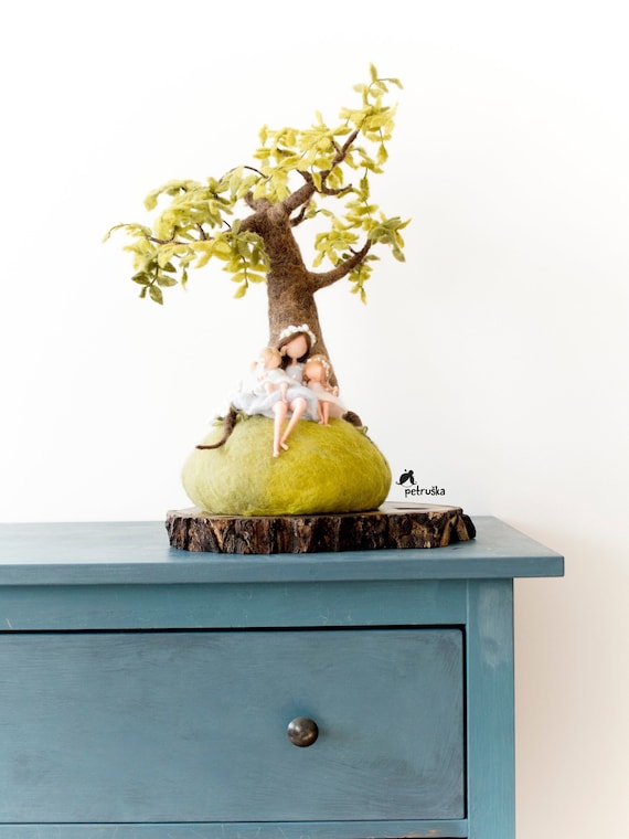 Felted Personalized Family Tree Sculpture Personalized Family Etsy