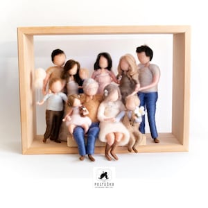 Personalized Needle-Felted Family – Custom Wool Portrait, Unique Gift for Parents or Mother’s Day