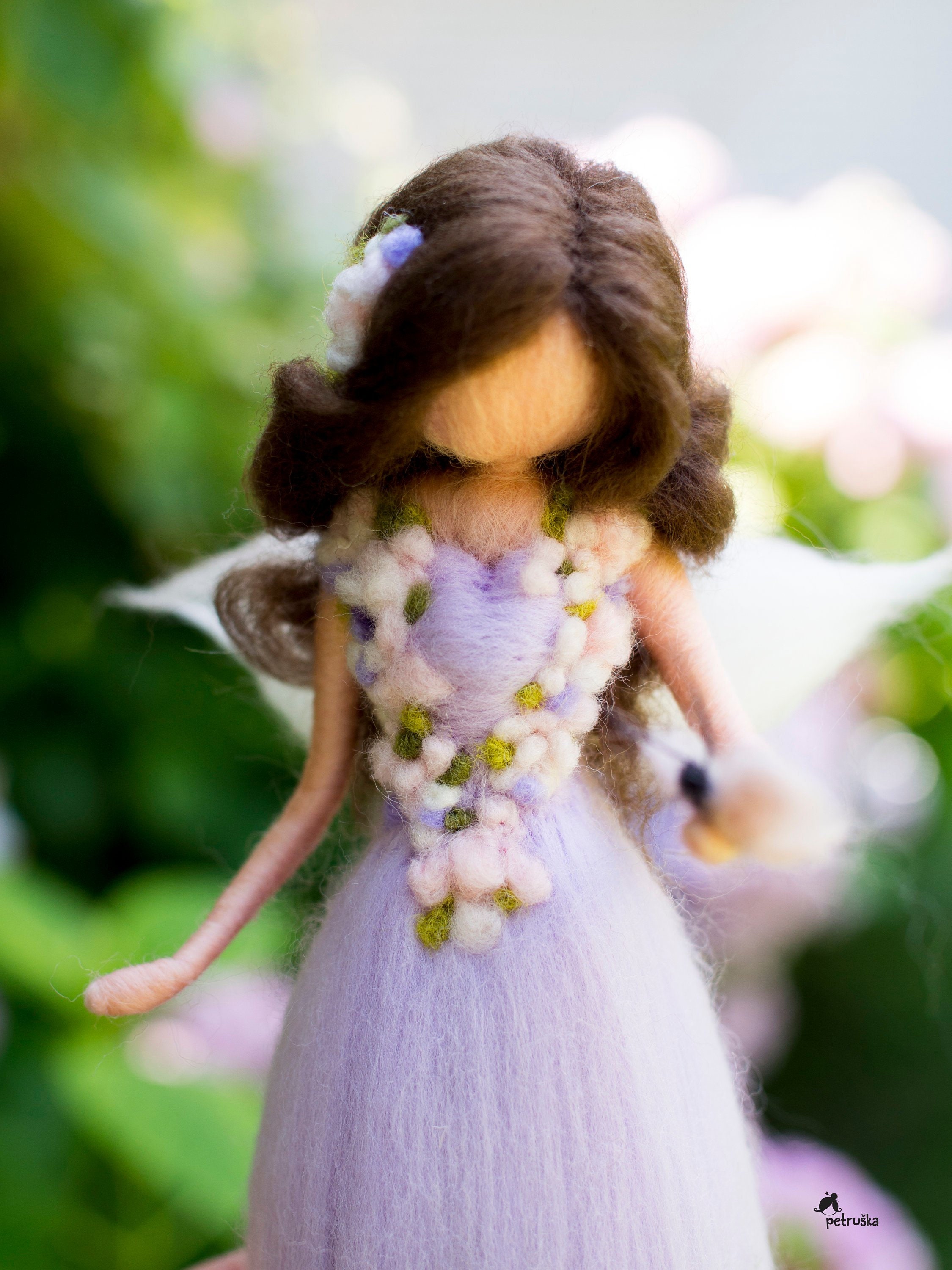 Needle Felted Fairy figurine Mothers day Gift Soft Art Doll | Etsy