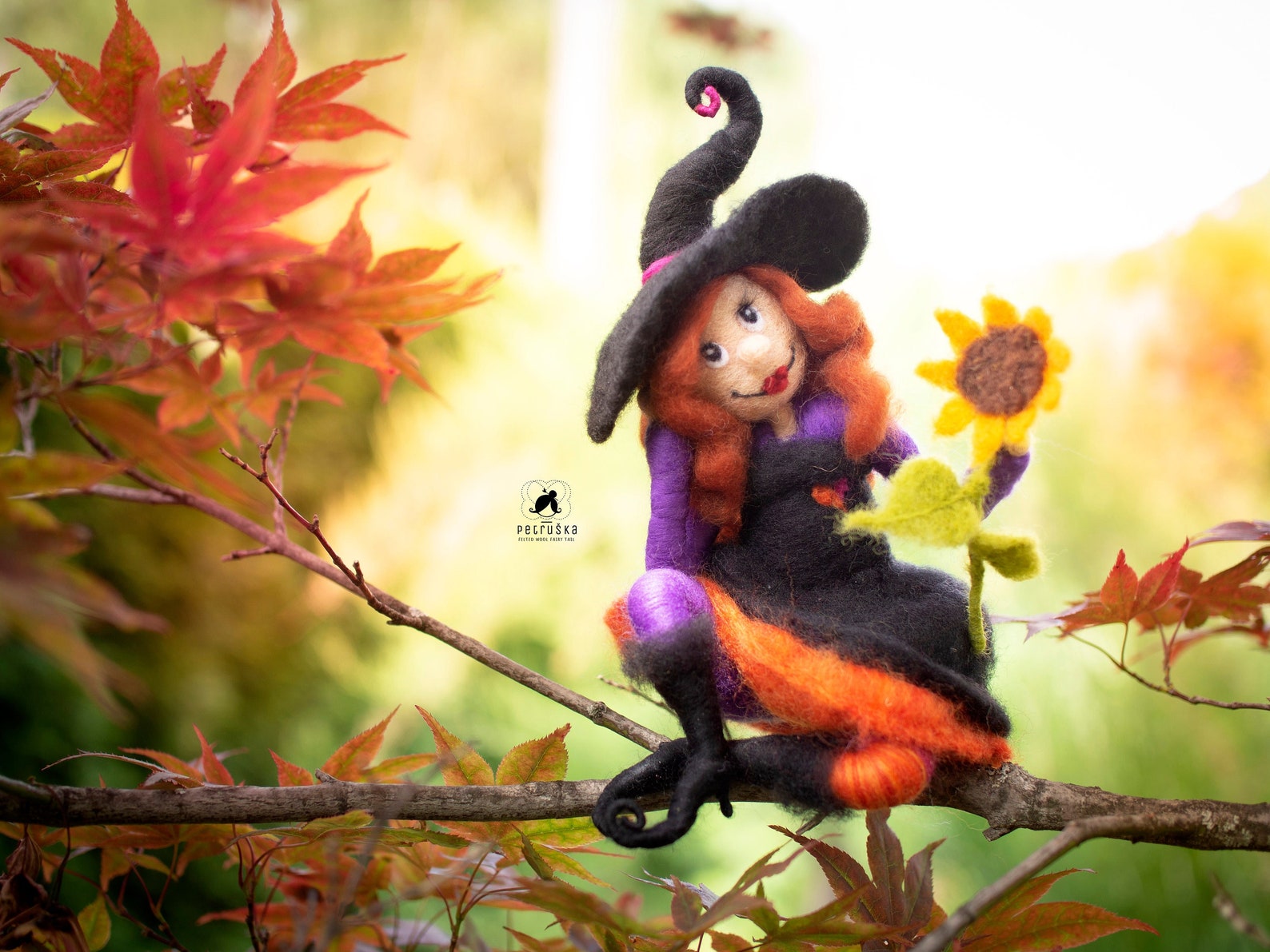 Witch Doll Halloween - Halloween Witch Decor - Halloween Figurine - Art Witches - Kitchen Witch ...