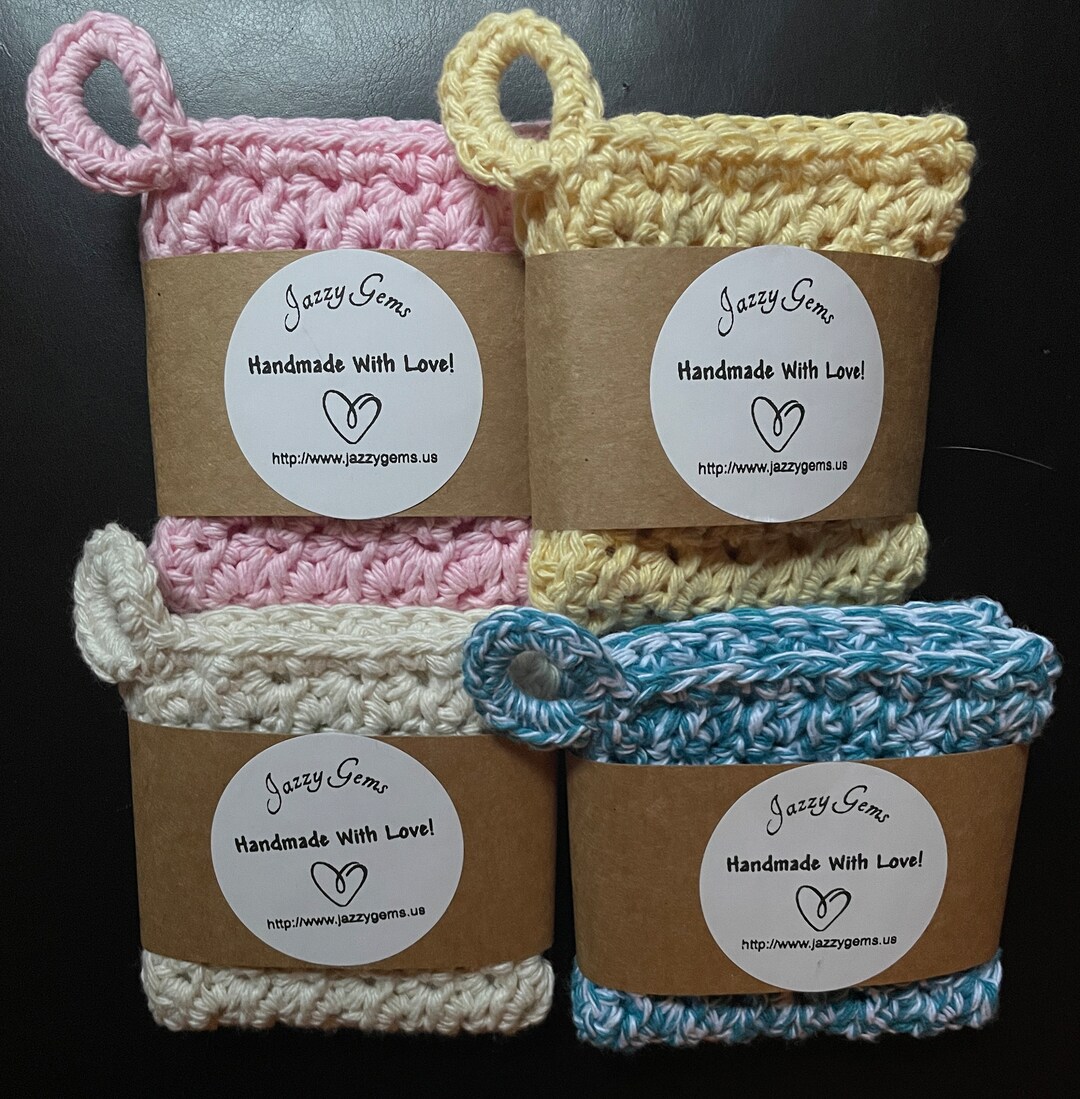 100 Cotton Dishcloths / Washcloths / Hanging Loop / Handmade Crochet