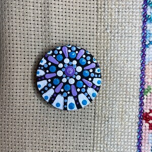 Wooden Needle Minder - Hand Painted Mandala