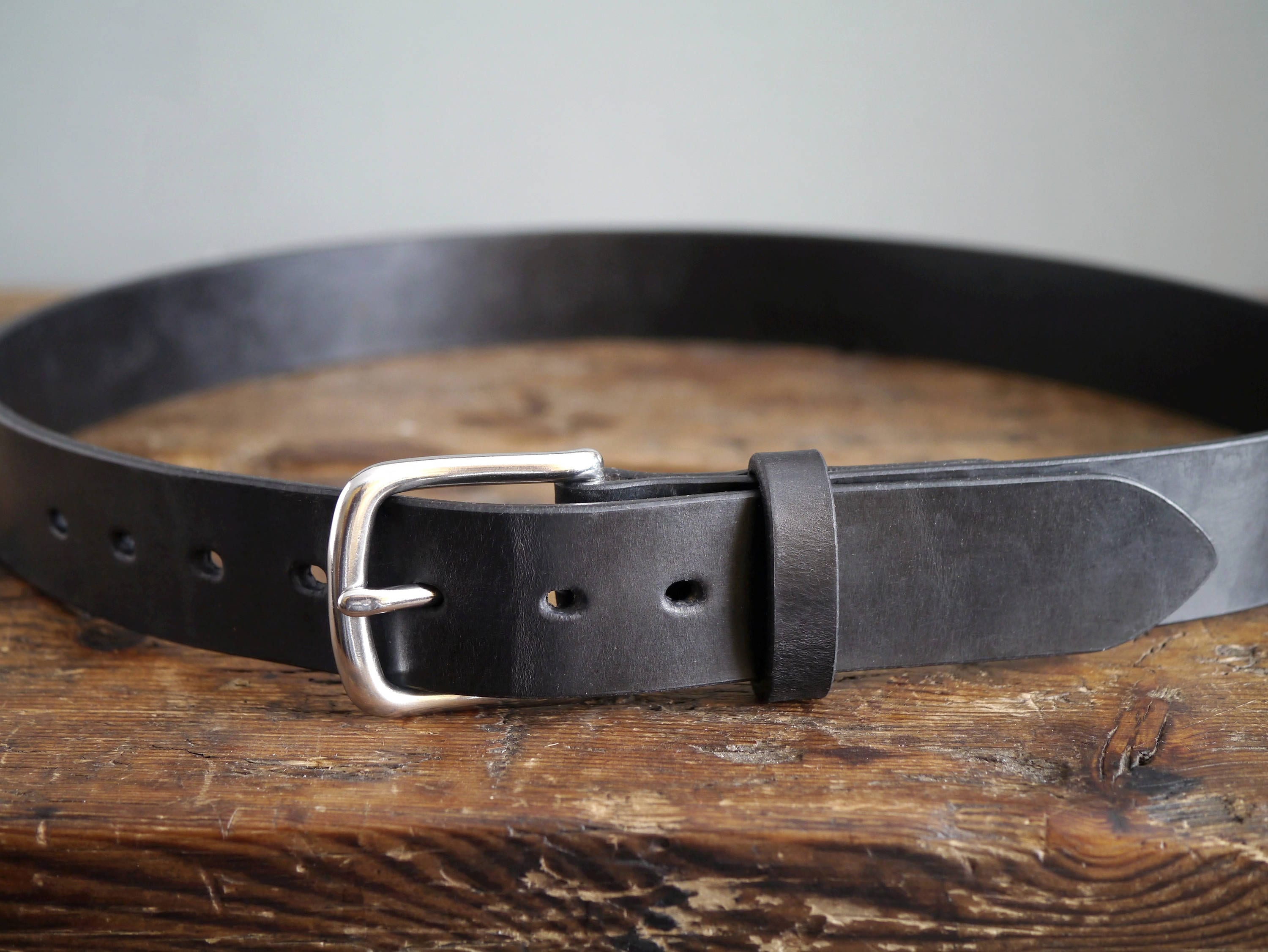 Black Leather Belt For Men, Quality Belt, Great Weddings, Formal Events, Work & Casual Wear - Full Grain