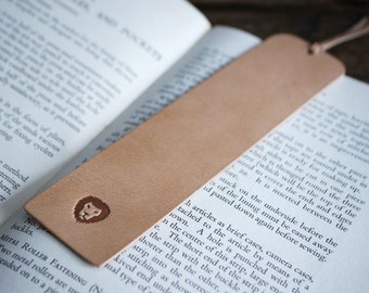 Natural Leather Bookmark,  Christmas Gift for Reader, Real Leather, Gift for mum, Present for Dad