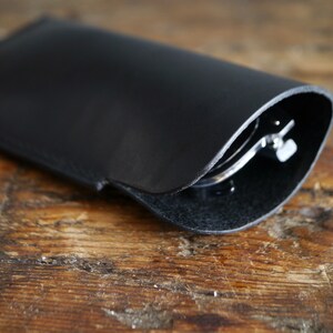 Cosima Black Leather Sunglasses Case