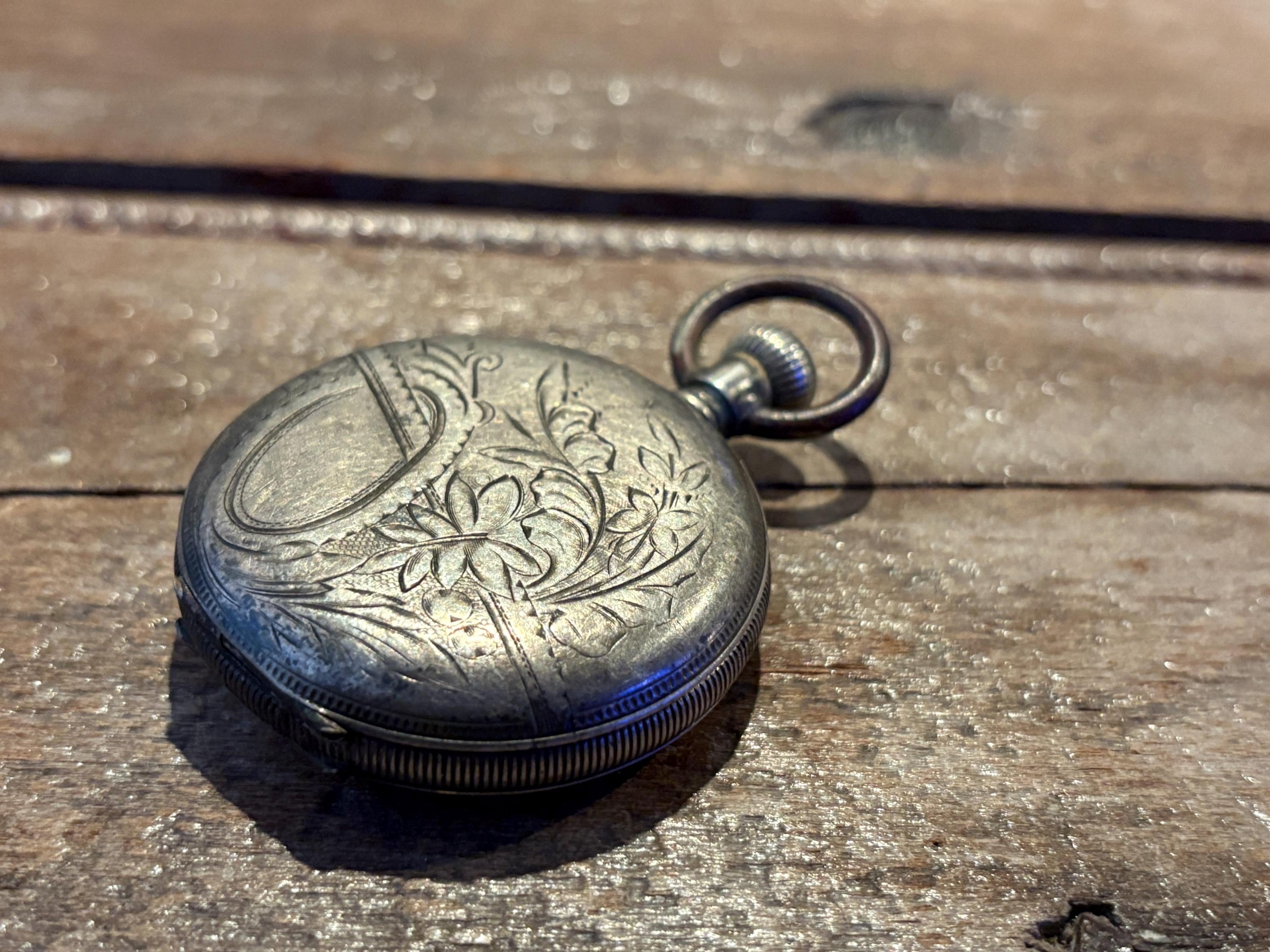 Coin silver pocket watch - Etsy 日本