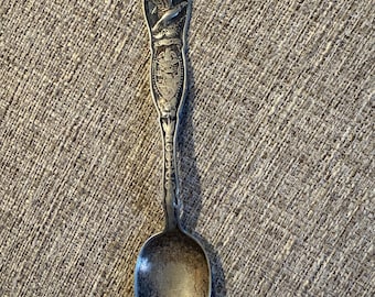 Kolekcjonerska zabytkowa łyżka pamiątkowa Watson ze srebra próby 925, St. Augustine FL City Gates, pomarańczowa pamiątka podróżna