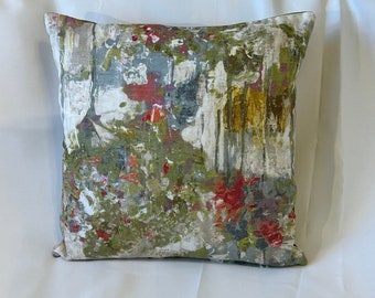 Camden Pastel Multi Pillow Cover is a beautiful almost impressionist print. This is a heavy duty fabric with lots of colors.