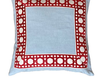 Kravet Polo with red decorative tape trim