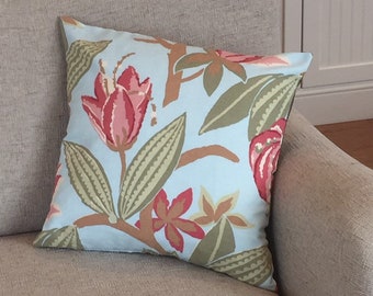 Thibaut Papaya linen pillow cover