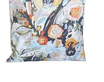 Covent garden floral fabric pillow cover 20 x 20