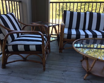 Sold Custom furniture covers in Sunbrella Cabana Classic