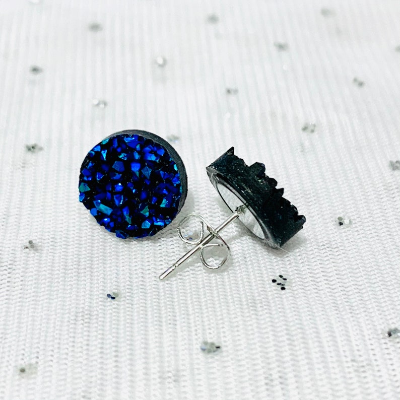 Royal Blue Stud Earrings Royal Blue Bridesmaid Earrings Etsy