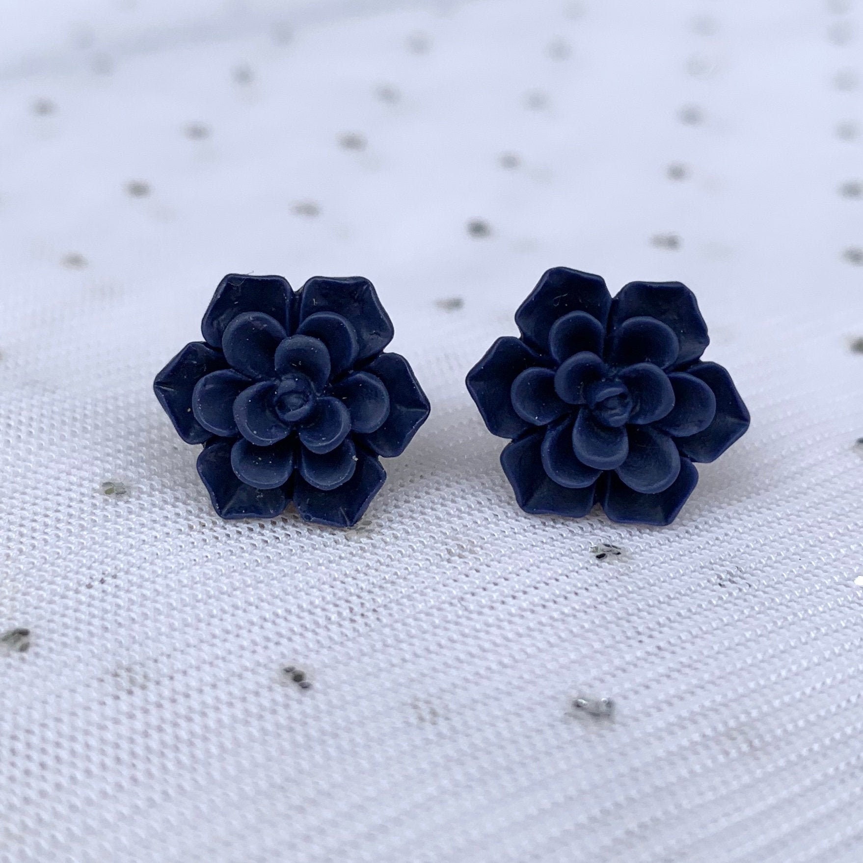 Navy blue earrings online studs