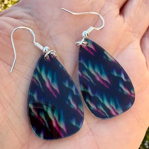 Northern Lights Earrings - Aurora Jewelry - Unique Birthday Gift for Her - Nature Inspired Jewelry - Night Sky Earrings - Drop Earrings