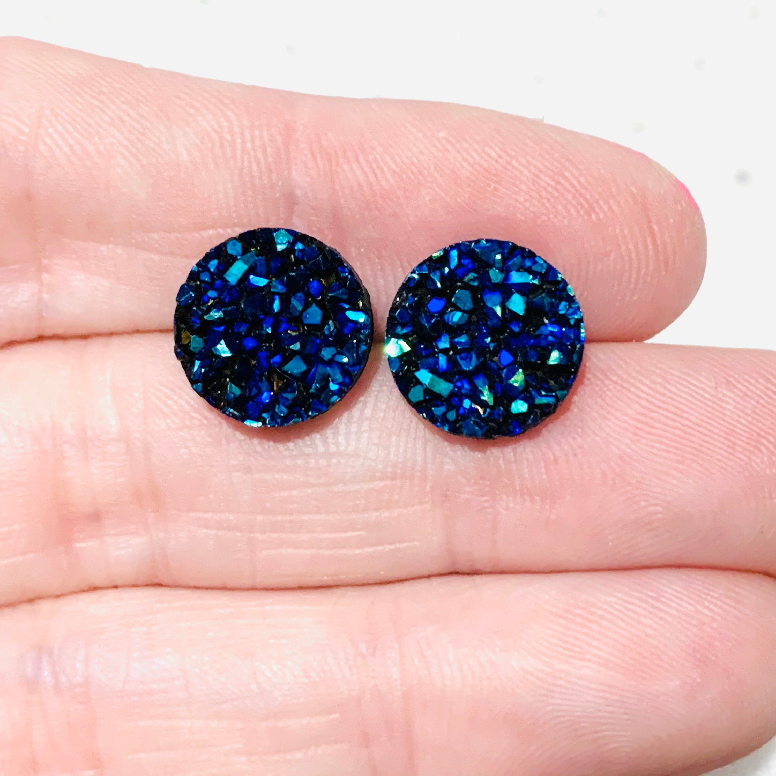 Royal Blue Stud Earrings Royal Blue Bridesmaid Earrings Etsy