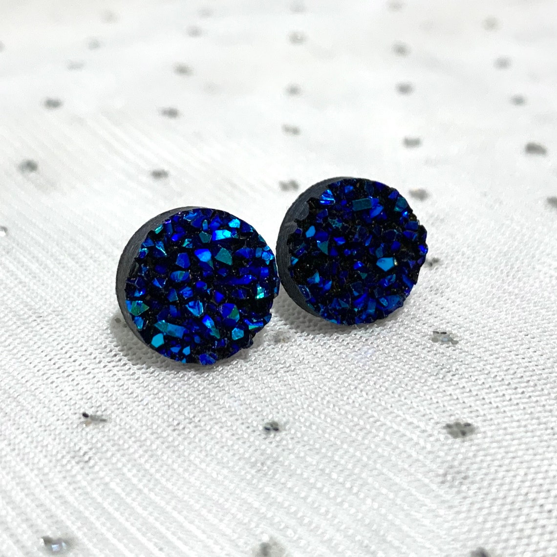 Royal Blue Stud Earrings Royal Blue Bridesmaid Earrings Etsy